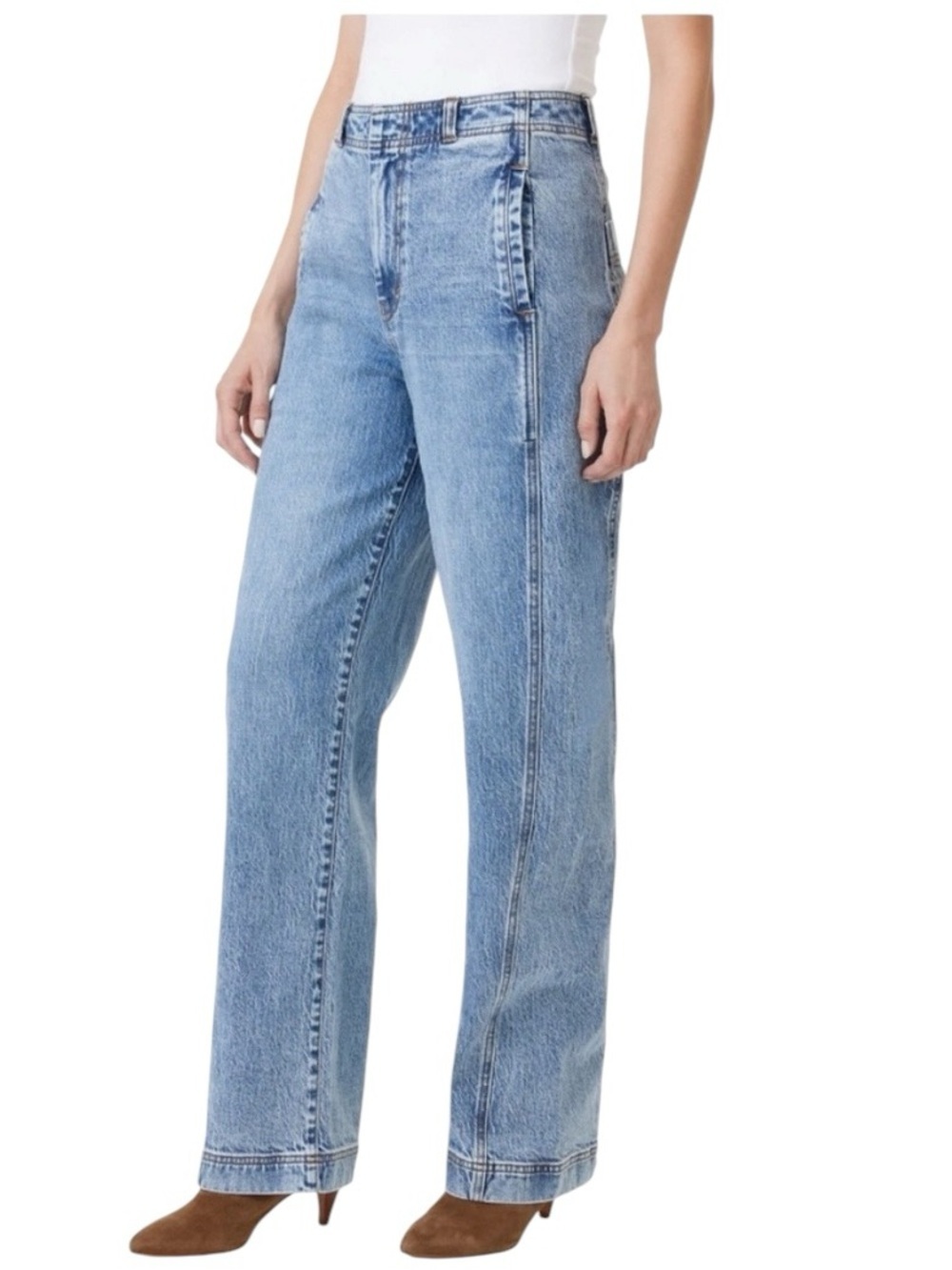 Habitual High Rise Side Panel Ankle Barrel Leg Jeans Size 4